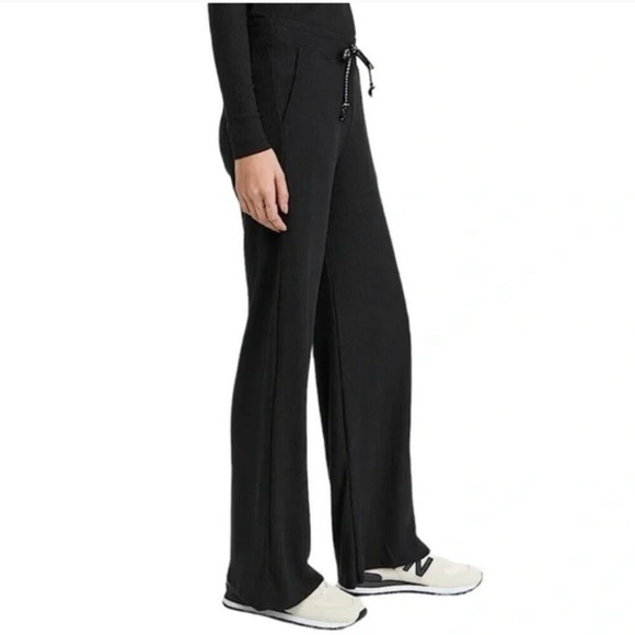 Faherty Black Legend Ribbed Roscoe Wide Leg Pants XXL - Picture 3 of 12